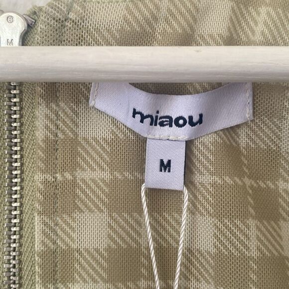Miaou Campbell Corset Green Plaid Medium - Picture 3 of 4